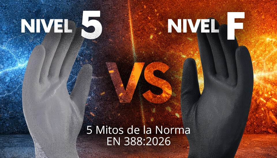  Guantes Anticorte Nivel 5 vs Nivel F: 5 Mitos de la Norma EN 388:2026 